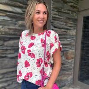 Cabi Boxy Top #4166 (floral women’s top)